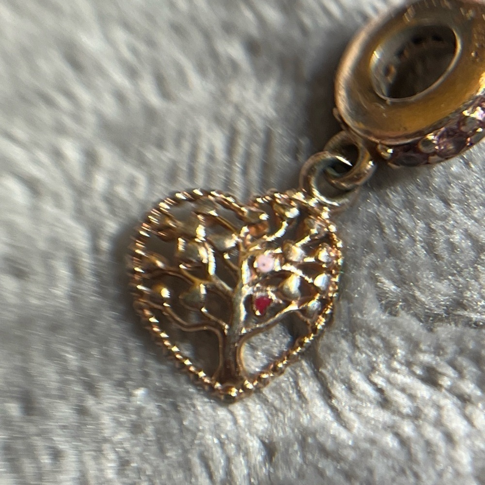 Pandora TREE OF LOVE 786592CZSMX Rose Gold Cubic Zirconia Dangle Charm
